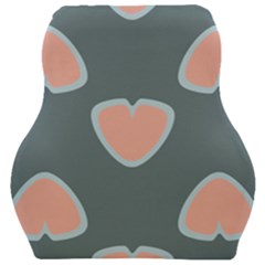 Hearts Love Blue Pink Green Car Seat Velour Cushion  by HermanTelo