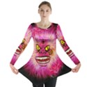 Monster Pink Eyes Aggressive Fangs Long Sleeve Tunic  View1