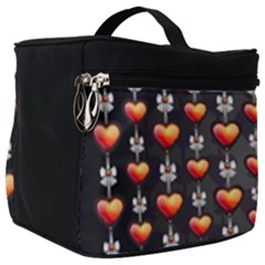 Love Heart Background Valentine Make Up Travel Bag (big) by HermanTelo