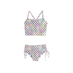 Grid Colorful Multicolored Square Girls  Tankini Swimsuit by HermanTelo