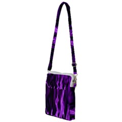 Smoke Flame Abstract Purple Multi Function Travel Bag by HermanTelo