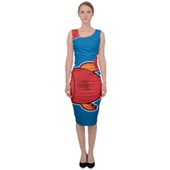 Sketch Nature Water Fish Cute Sleeveless Pencil Dress by HermanTelo