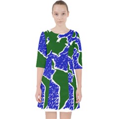 Globe Drawing Earth Ocean Pocket Dress by HermanTelo