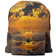 Sunset Reflection Birds Clouds Sky Giant Full Print Backpack by HermanTelo