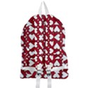 Graphic Heart Pattern Red White Foldable Lightweight Backpack View2