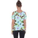 Sloth Aqua Blue Cute Cartoon Tile Green Cut Out Side Drop Tee View2