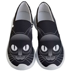 Grey Eyes Kitty Cat Women s Lightweight Slip Ons by HermanTelo