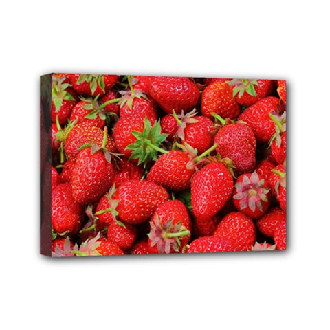 Strawberries Mini Canvas 7  X 5  (stretched) by TheAmericanDream