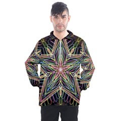 Star Mandala Pattern Design Doodle Men s Half Zip Pullover by Pakrebo