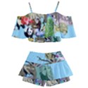 Zoo Animals Peacock Lion Hippo Kids  Off Shoulder Skirt Bikini View2