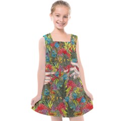 Touch Watercolor Xie Shihong Art Kids  Cross Back Dress by Pakrebo