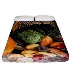 Pumpkin Vegetables Autumn Fitted Sheet (king Size) by Pakrebo