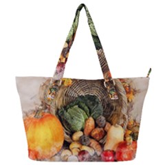 Pumpkin Vegetables Autumn Full Print Shoulder Bag by Pakrebo