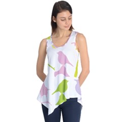 Birds Colourful Background Sleeveless Tunic by HermanTelo