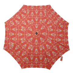 Seamless Pattern Background Red Hook Handle Umbrellas (large) by HermanTelo