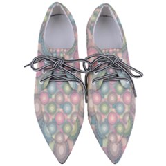 Seamless Pattern Pastels Background Pointed Oxford Shoes by HermanTelo