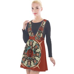 Grateful Dead Pacific Northwest Cover Plunge Pinafore Velour Dress by Sapixe