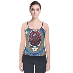 Grateful Dead Ahead Of Their Time Velvet Spaghetti Strap Top by Sapixe