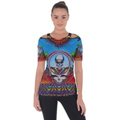 Grateful Dead Wallpapers Shoulder Cut Out Short Sleeve Top by Sapixe