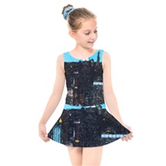 City Town Kids  Skater Dress Swimsuit by snowwhitegirl