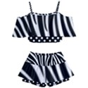 polkadots Kids  Off Shoulder Skirt Bikini View1