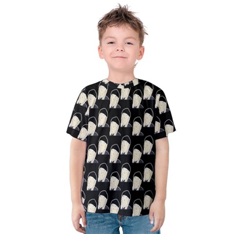 Beanie Boy Pattern Kids  Cotton Tee by snowwhitegirl