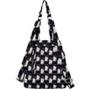 Beanie Boy Pattern Center Zip Backpack View2