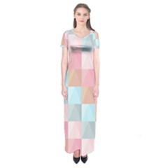 Background Pastel Short Sleeve Maxi Dress by HermanTelo