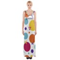 Background Polka Dot Maxi Thigh Split Dress View1