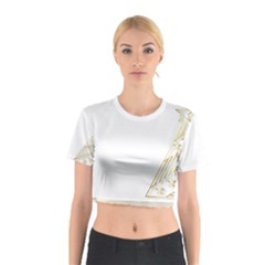 Christmas Tree Star Cotton Crop Top by HermanTelo