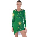 Christmas Tree Green Asymmetric Cut-Out Shift Dress View1