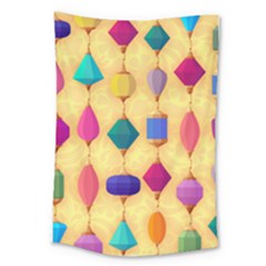 Colorful Background Stones Jewels Large Tapestry by HermanTelo