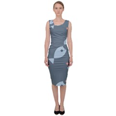 Fish Star Water Pattern Sleeveless Pencil Dress by HermanTelo