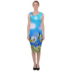 Fish Underwater Sea World Sleeveless Pencil Dress by HermanTelo