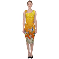 Fish Snow Coral Fairy Tale Sleeveless Pencil Dress by HermanTelo