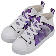 Form Triangle Moon Space Kids  Mid-top Canvas Sneakers by HermanTelo