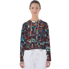 Mosaic Abstract Women s Slouchy Sweat by HermanTelo