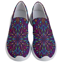 Kaleidoscope Triangle Curved Women s Lightweight Slip Ons by HermanTelo