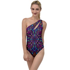 Kaleidoscope Triangle Curved To One Side Swimsuit by HermanTelo