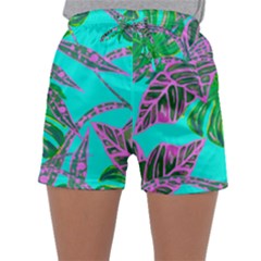 Painting Oil Leaves Nature Reason Sleepwear Shorts by HermanTelo