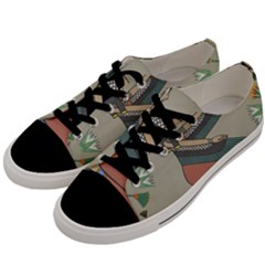 Egyptian Woman Wings Design Men s Low Top Canvas Sneakers by Sapixe