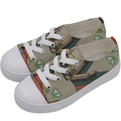 Egyptian Woman Wings Design Kids  Low Top Canvas Sneakers by Sapixe