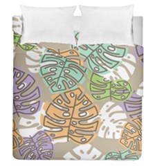 Pattern Leaves Banana Rainbow Duvet Cover Double Side (queen Size) by HermanTelo