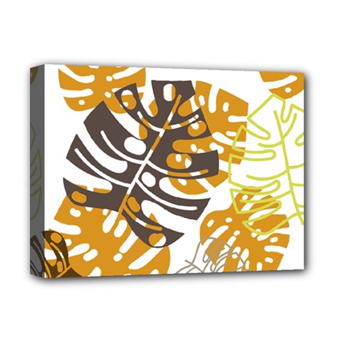 Pattern Leaves Deluxe Canvas 16  X 12  (stretched)  by HermanTelo