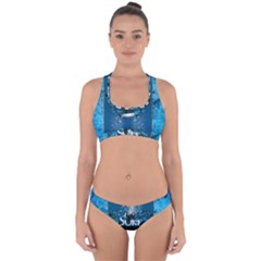 Sport, Surfboard With Water Drops Cross Back Hipster Bikini Set by FantasyWorld7