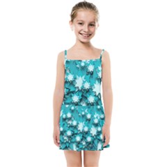 Stars Christmas Ice 3d Kids  Summer Sun Dress by HermanTelo