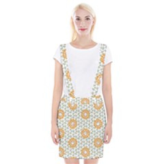 Stamping Pattern Yellow Braces Suspender Skirt by HermanTelo