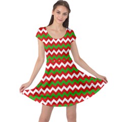 Christmas Paper Scrapbooking Pattern Cap Sleeve Dress by Sapixe