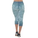 Sun Abstract Summer Lightweight Velour Capri Leggings  View2