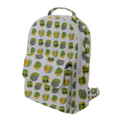 St Patricks Day Background Symbols Flap Pocket Backpack (large) by HermanTelo